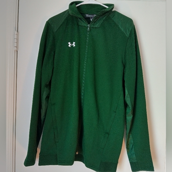 Under Armour Other - Under Armour Forest Green Zip Jacket Size Medium Nwt